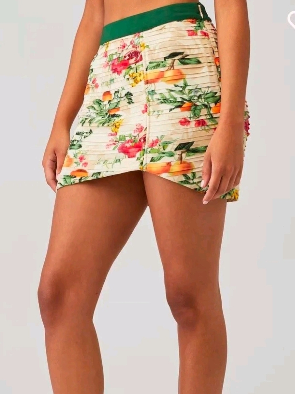 Rococo Sand mini skirt in a fruit and floral print, $179MSRP